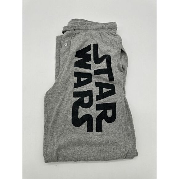 Star Wars Pajama Bottoms Unisex Sz S Elastic Waist Band & Pockets Gray - Picture 2 of 6
